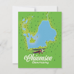 mapa del lago Chiemsee Alemania