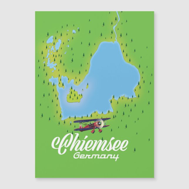 mapa del lago chiemsee en Alemania (Anverso)