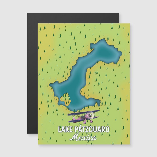 Mapa del lago de Pátzcuaro México (Anverso/Reverso)