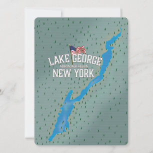 Mapa del lago George Nueva York