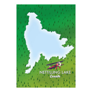 Mapa del lago Hubbard en el norte de Michigan Foto