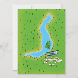 Mapa del lago Iseo Italia