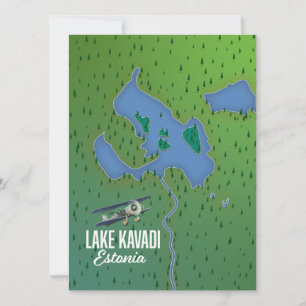 Mapa del lago Kavadi Estonia