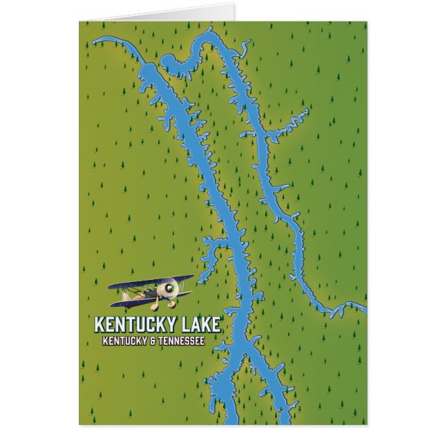Mapa del lago Kentucky EE. UU. (Frente)