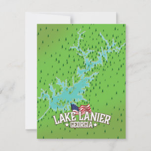 Mapa del lago Lanier Georgia
