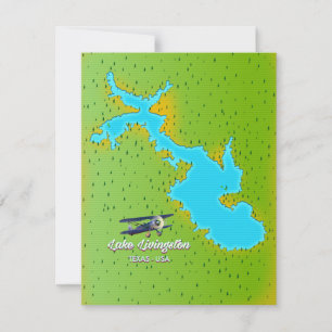 mapa del lago livingston Texas