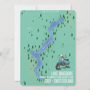 Mapa del lago Maggiore Italia - Suiza