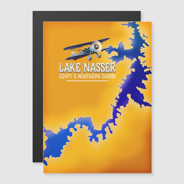 Mapa del Lago Nasser Egipto y Sudán (Anverso/Reverso)