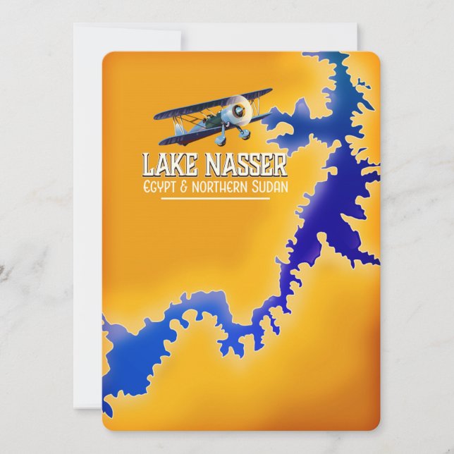 Mapa del Lago Nasser Egipto y Sudán (Anverso)