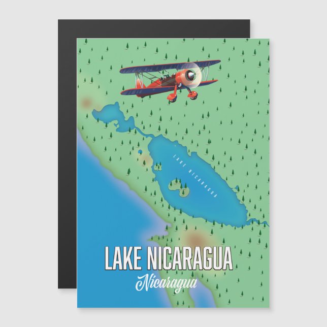 Mapa del lago Nicaragua (Anverso/Reverso)