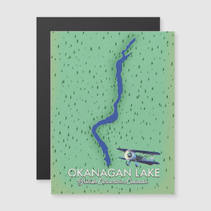 Mapa del lago Okanagan Columbia Británica Canadá