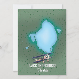 Mapa del lago Okeechobee Florida.