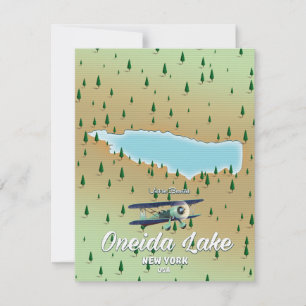 Mapa del lago Oneida Nueva York
