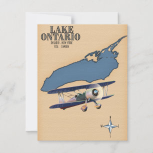 Mapa del lago Ontario EE. UU. Canadá