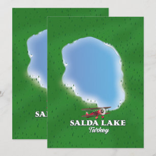Mapa del lago Salda Turquía