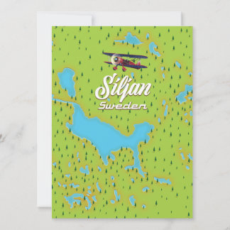 Mapa del lago Siljan Suecia