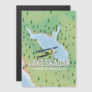 Mapa del lago Skadar Albania y Montenegro