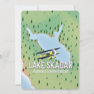 Mapa del lago Skadar Albania y Montenegro