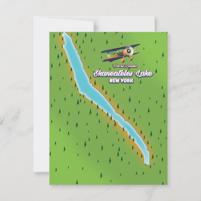 mapa del lago Skaneateles de nueva york (Anverso)