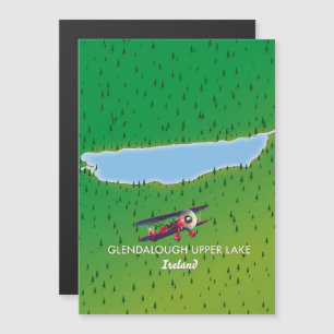 Mapa del lago superior de Glendalough Irlanda