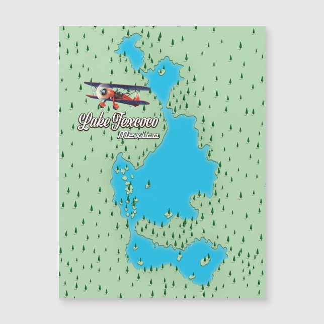 Mapa del lago Texcoco México (Anverso)