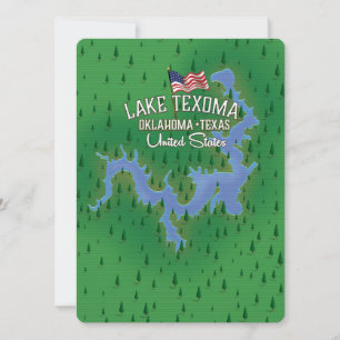 Mapa del lago Texoma EE. UU.