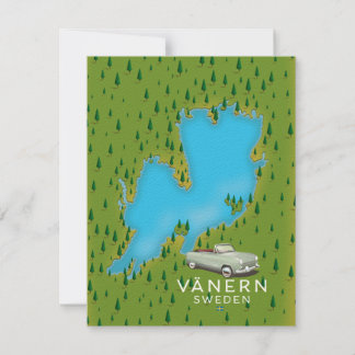 Mapa del lago Vänern Suecia