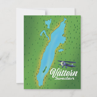 Mapa del lago Vättern Suecia