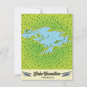 Mapa del lago Vermilion Minnesota