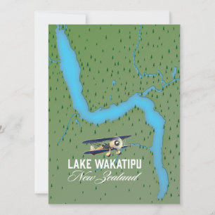 Mapa del lago Wakatipu Nueva Zelanda