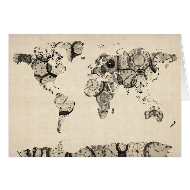 Mapa del Mapa del Mundo de los viejos bloques (Anverso (Horizontal))