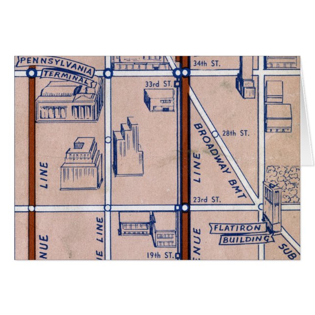 MAPA DEL METRO DE NUEVA YORK, 1940 2 (Anverso (Horizontal))