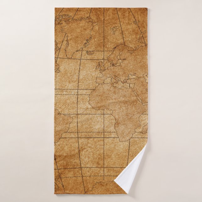mapa del mundo (Toalla de baño)