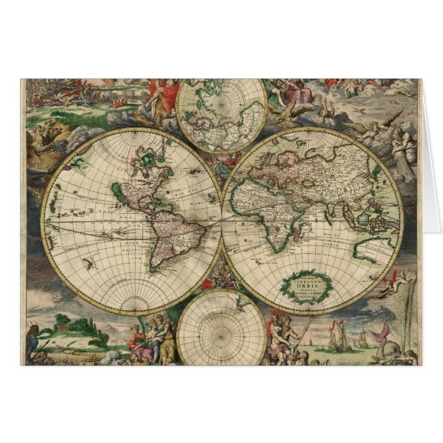 Mapa del mundo antiguo (Anverso (Horizontal))