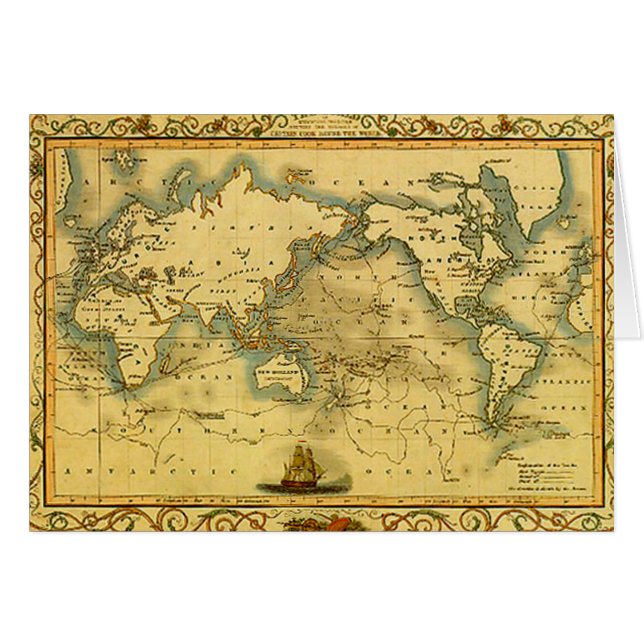 Mapa del mundo antiguo (Anverso (Horizontal))