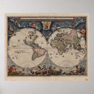 Mapa del Mundo Antiguo: Arte de Cartografía Histór