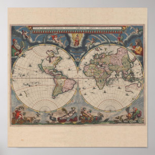 Mapa del Mundo Antiguo: Arte de Cartografía Histór