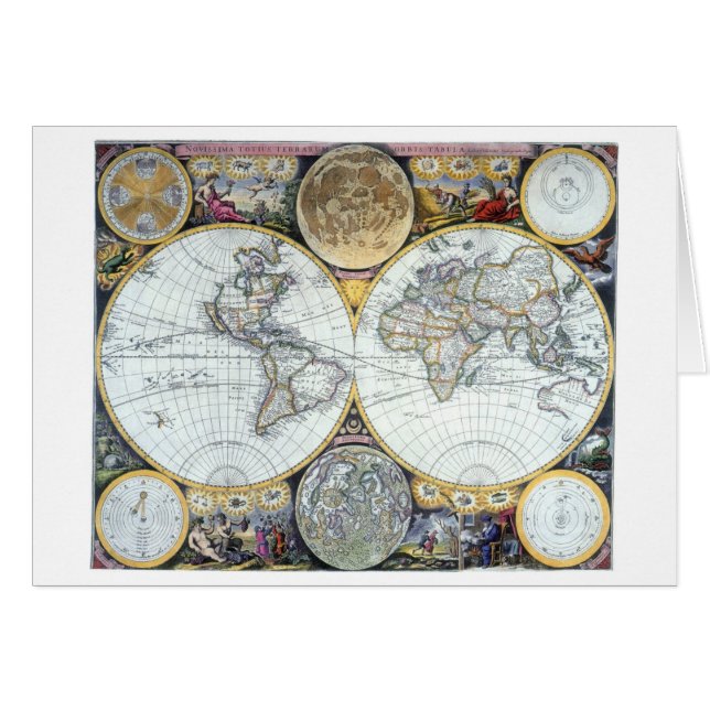 Mapa del Mundo Antiguo, Atlas Maritimus de John Se (Anverso (Horizontal))