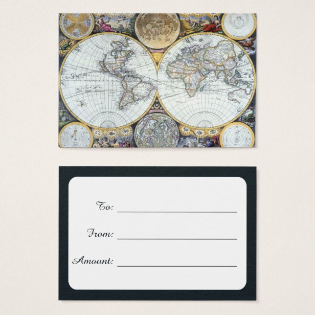 Mapa del Mundo Antiguo, Atlas Maritimus de John Se (Anverso y reverso)