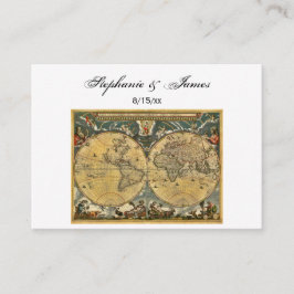 Mapa del Mundo Antiguo Blanco #2 Tarjetas de plaza