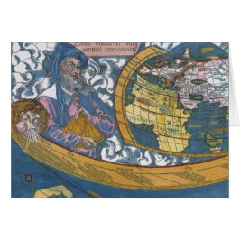 Mapa del mundo antiguo con Claudius Ptolemy, 1507