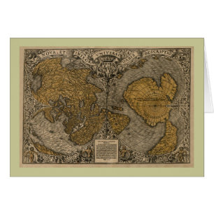 Mapa del mundo antiguo de la obra clásica 1531 por