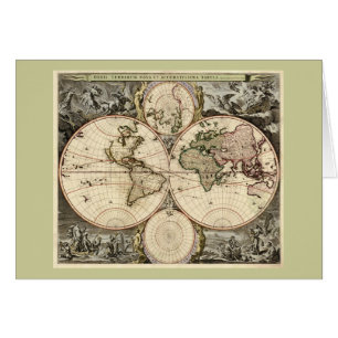 Mapa del mundo antiguo de Nicolao Visscher, circa