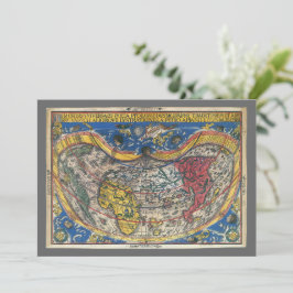 Mapa del mundo antiguo en forma de corazón de Pete