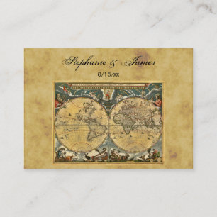 Mapa del mundo antiguo perturbado #2 tarjetas de p