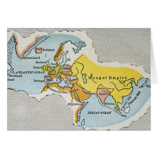 MAPA DEL MUNDO, c1300. (Anverso (Horizontal))