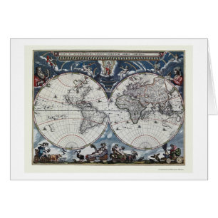 Mapa del mundo de Joan Blaeu - 1664