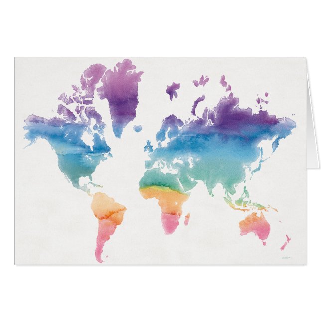 Mapa del mundo de las acuarelas (Anverso (Horizontal))
