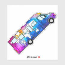 mapa del mundo de las acuarelas RV - PEGATINA