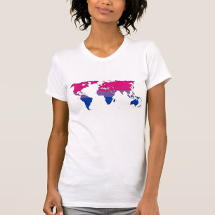 Mapa del mundo del orgullo bisexual Tank Top